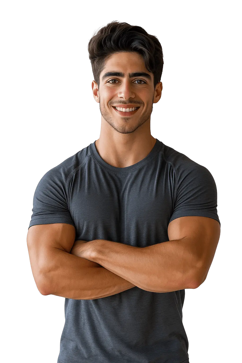 Confident gym member at Hamaza Gym